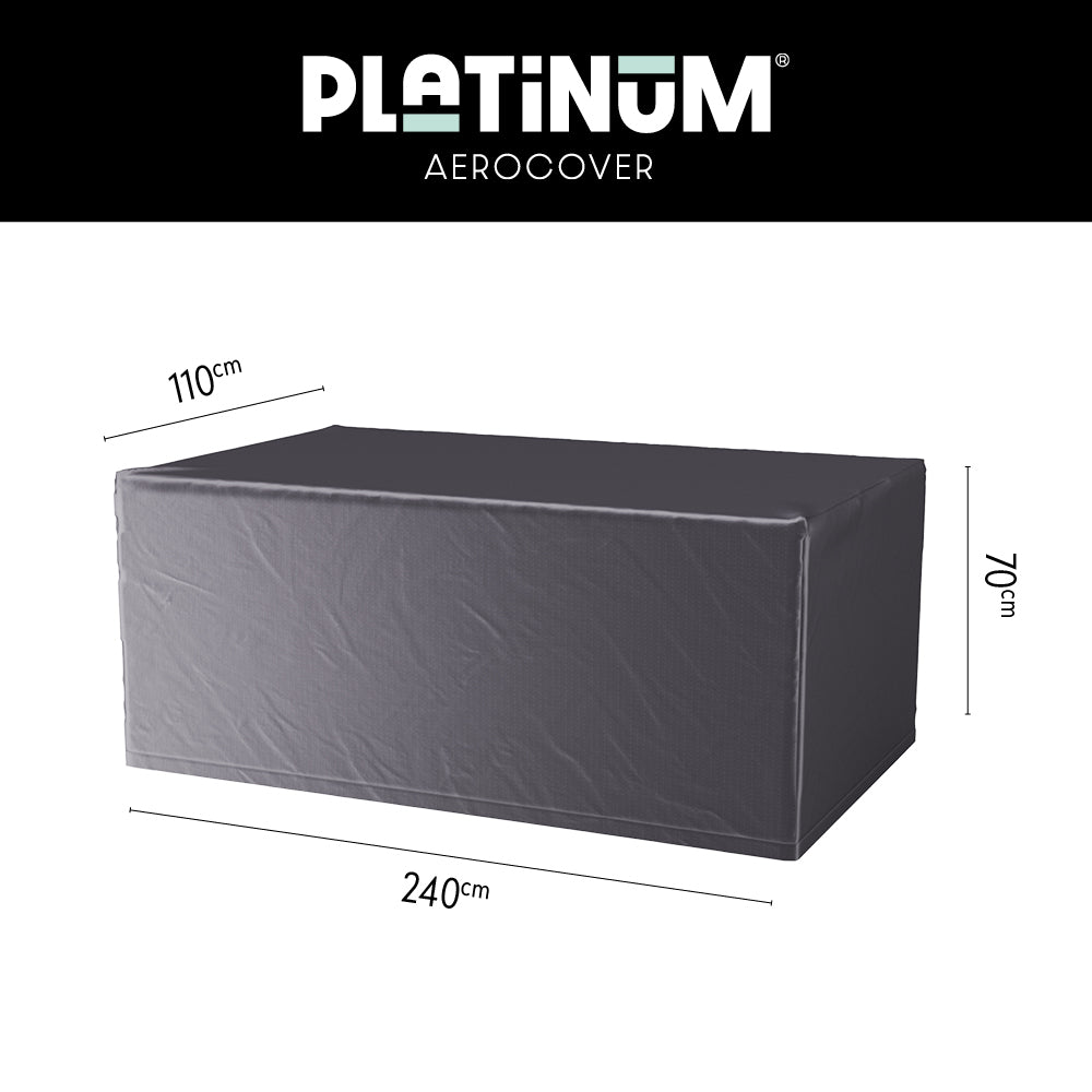 Platin-Gartentischabdeckung 240x110xH70