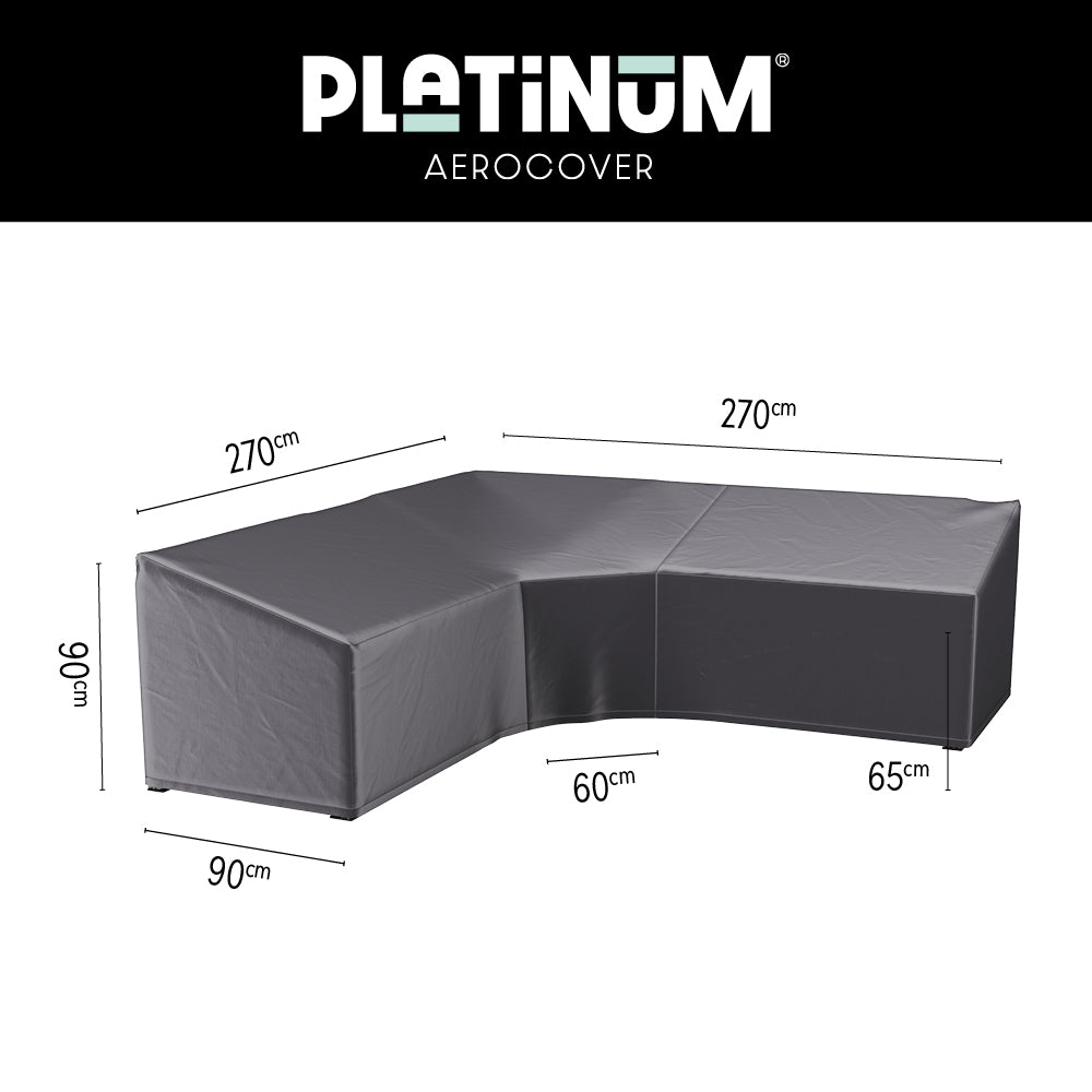 Platinum Lounge-Set-Abdeckung Eckset Trapez 270x270x90xH65/90