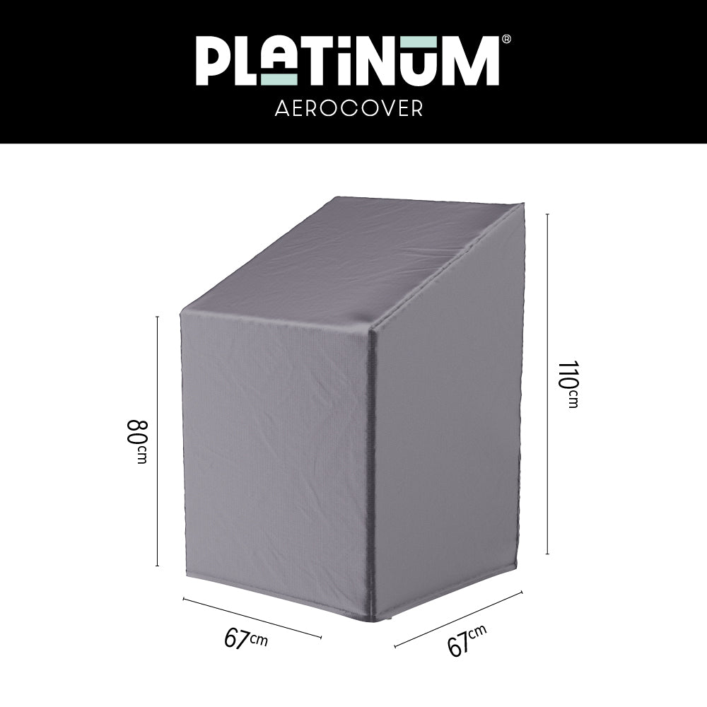 Platin-Stapelstuhlbezug / Gasfeder-Sitzbezug 67x67xH80/110