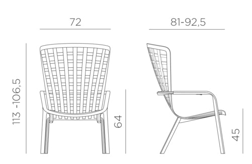 Nardi Folio Loungesessel Anthrazit