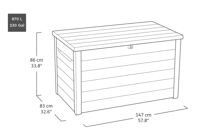 Keter Kissenbox Ontario 147x83x86cm