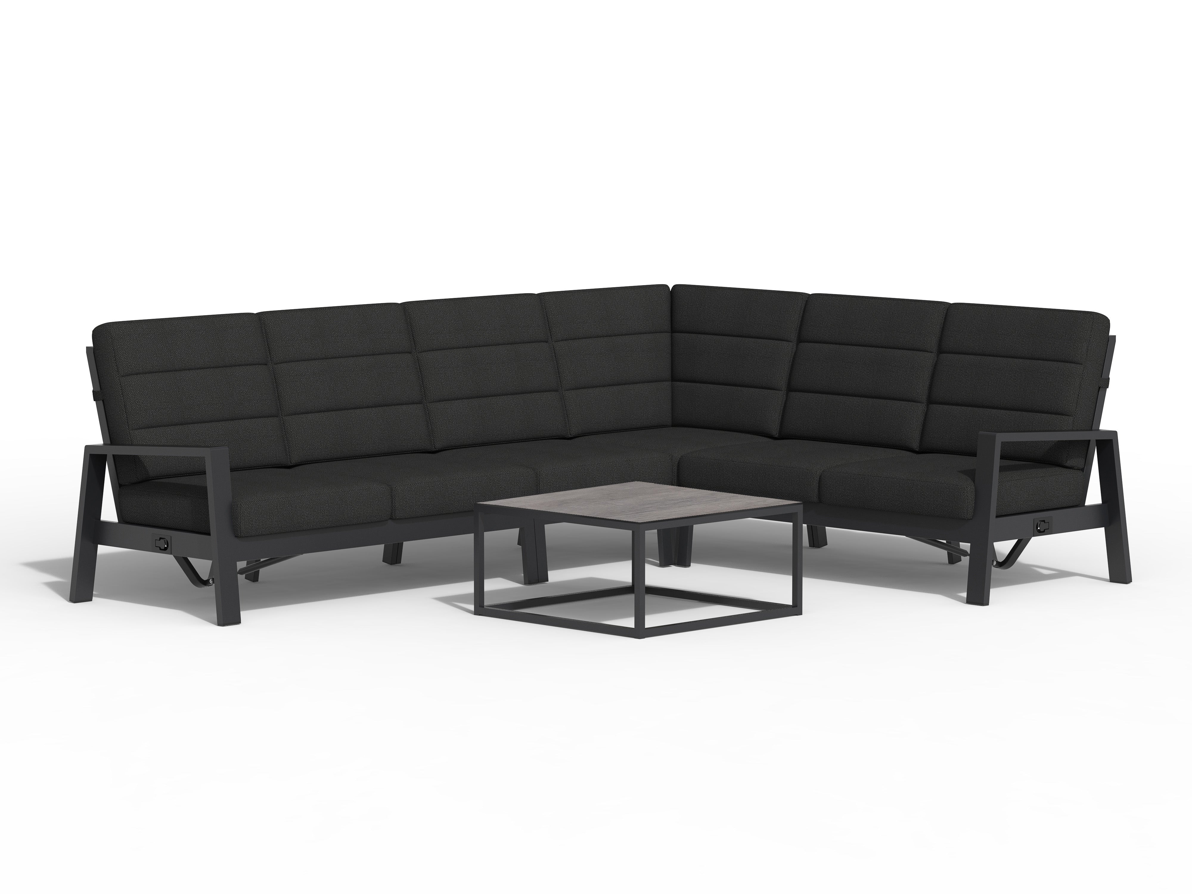 Tierra Outdoor Loungehoek Queens black 5-delig