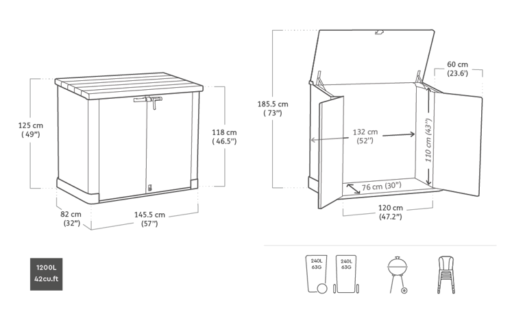 Keter Kissenbox Store It Out Max146x82x125