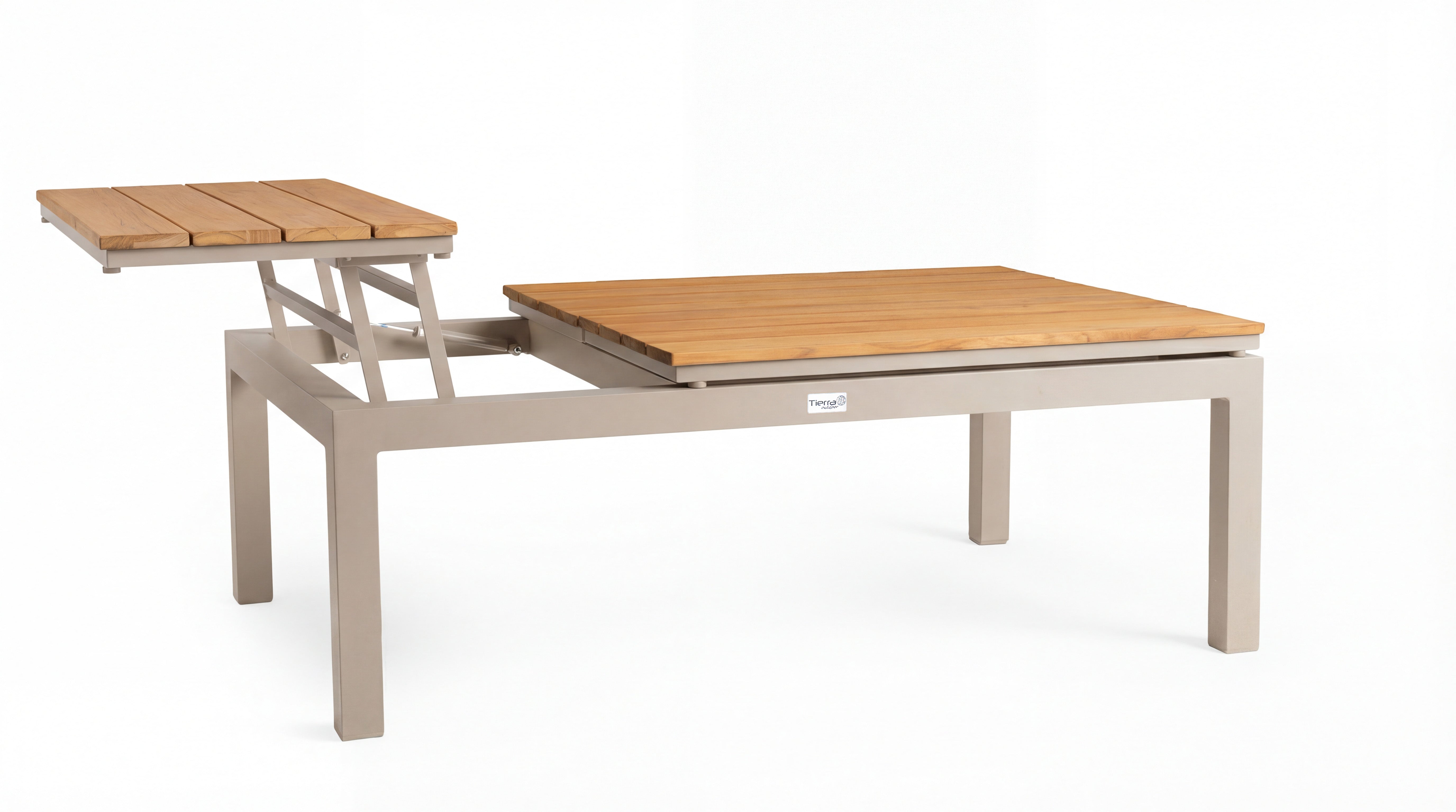 Tierra Outdoor Flip-up Loungetafel Teak 120x80cm champagne