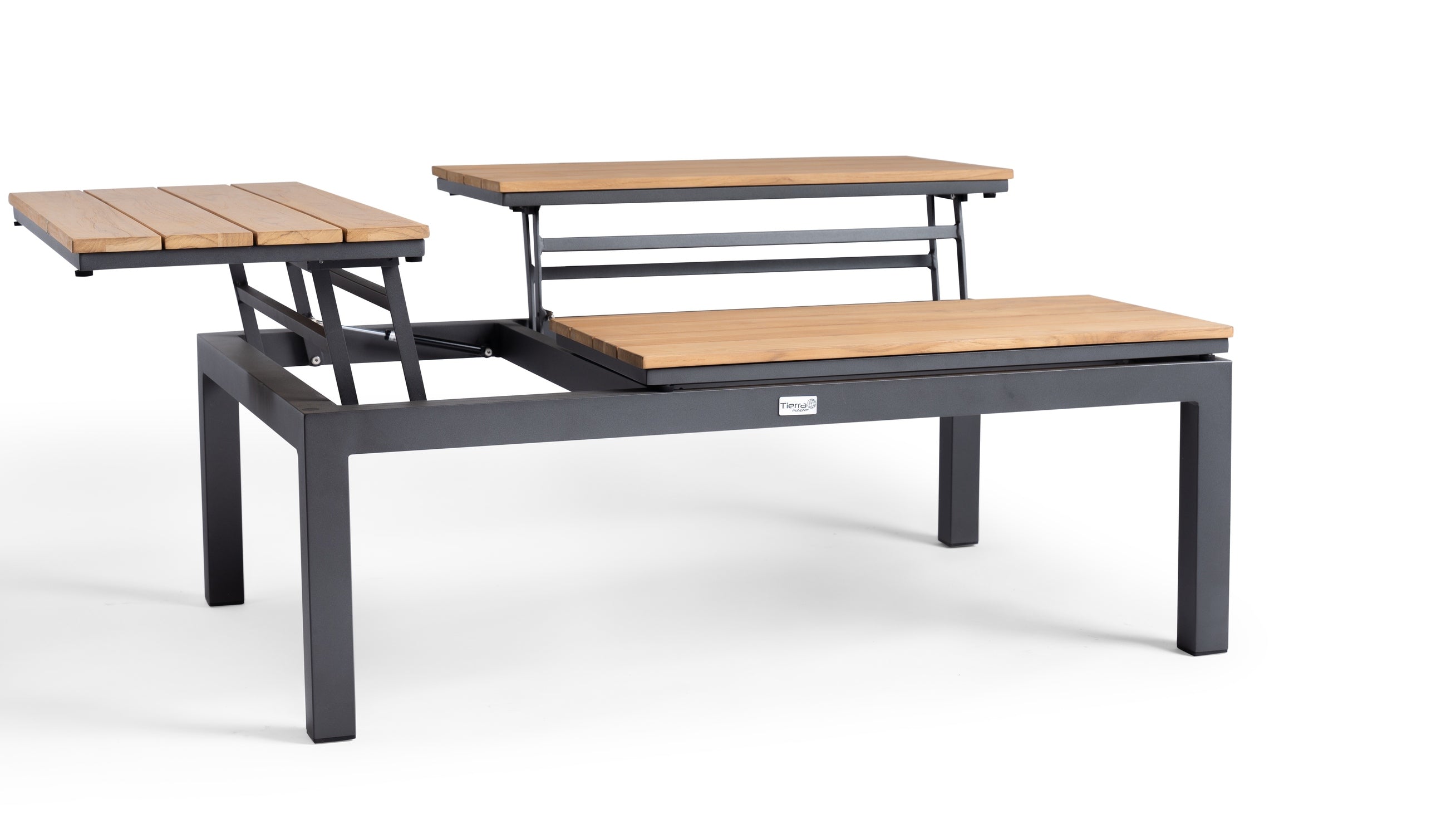 campingtisch holz 120 Tierra Outdoor Lounge-Tisch hochklappbar Teakholz, 120 x 80 cm