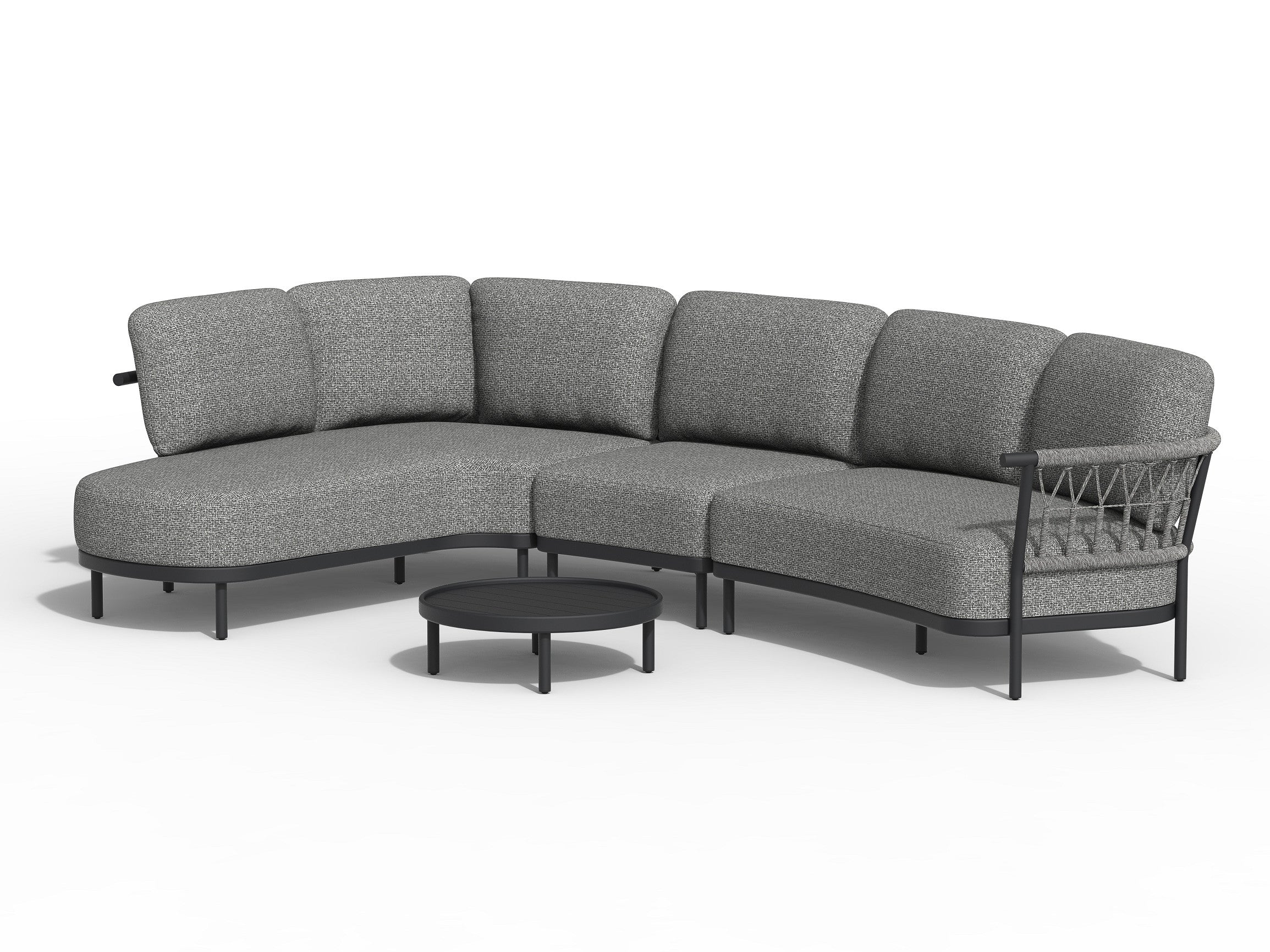 Tierra Outdoor Loungehoek Fresca Rechts Charcoal 4-delig