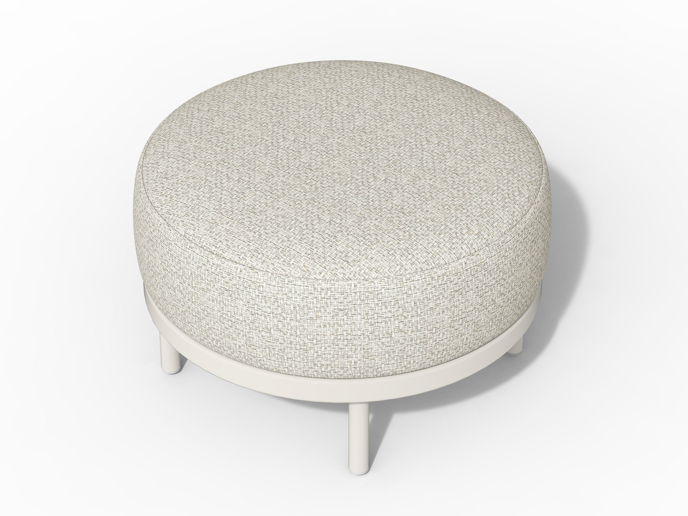 Tierra Outdoor Hocker Fresca Creme White