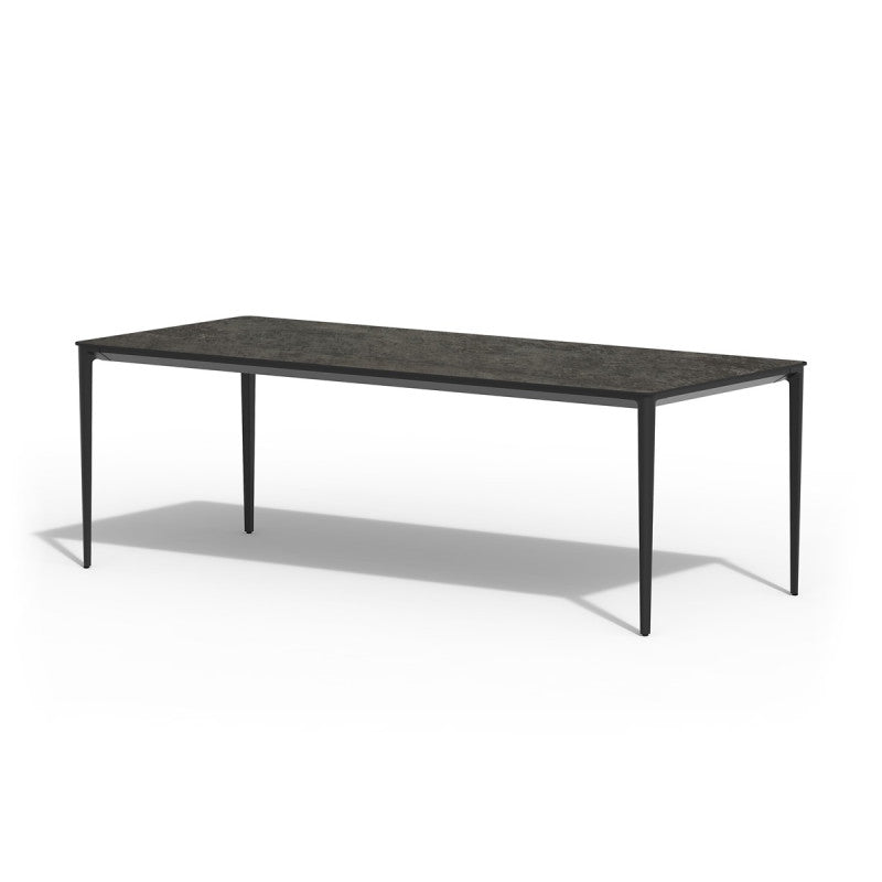 Tierra Outdoor Elegante Diningtafel Trespa forest grey 219x92cm charcoal