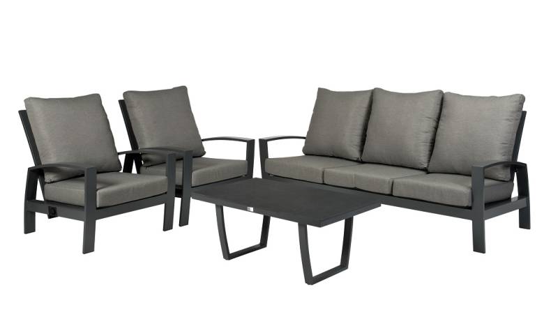 Tierra Outdoor Valencia Lounge-Set 4-teilig anthrazit