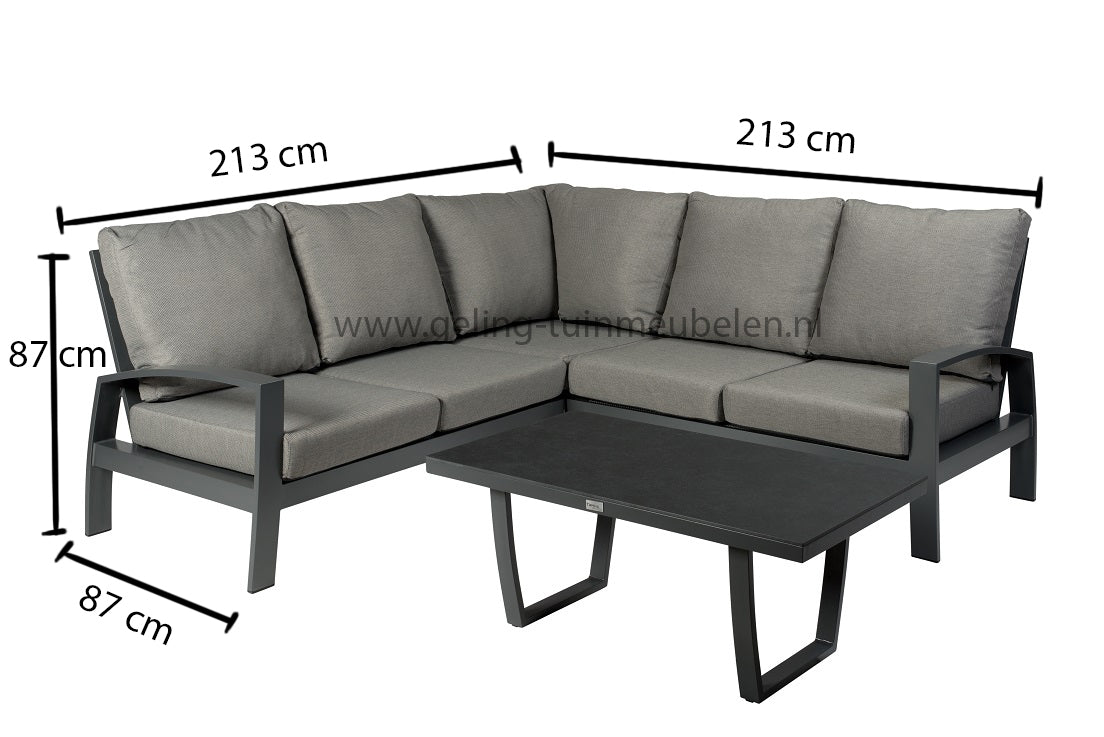 Tierra Outdoor Valencia Lounge-Ecke 4-teilig anthrazit