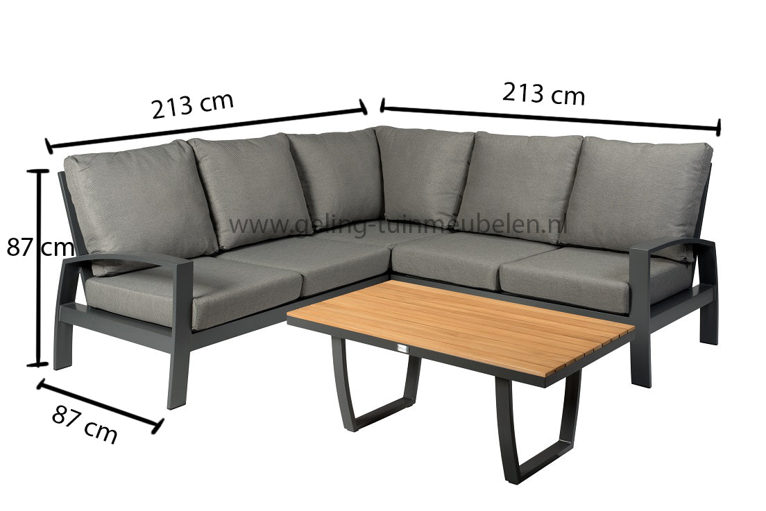 Tierra Outdoor Valencia Lounge-Ecke 4-teilig anthrazit