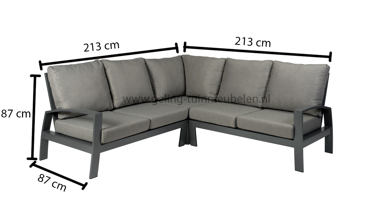 Tierra Outdoor Valencia Lounge-Ecke 3-teilig anthrazit