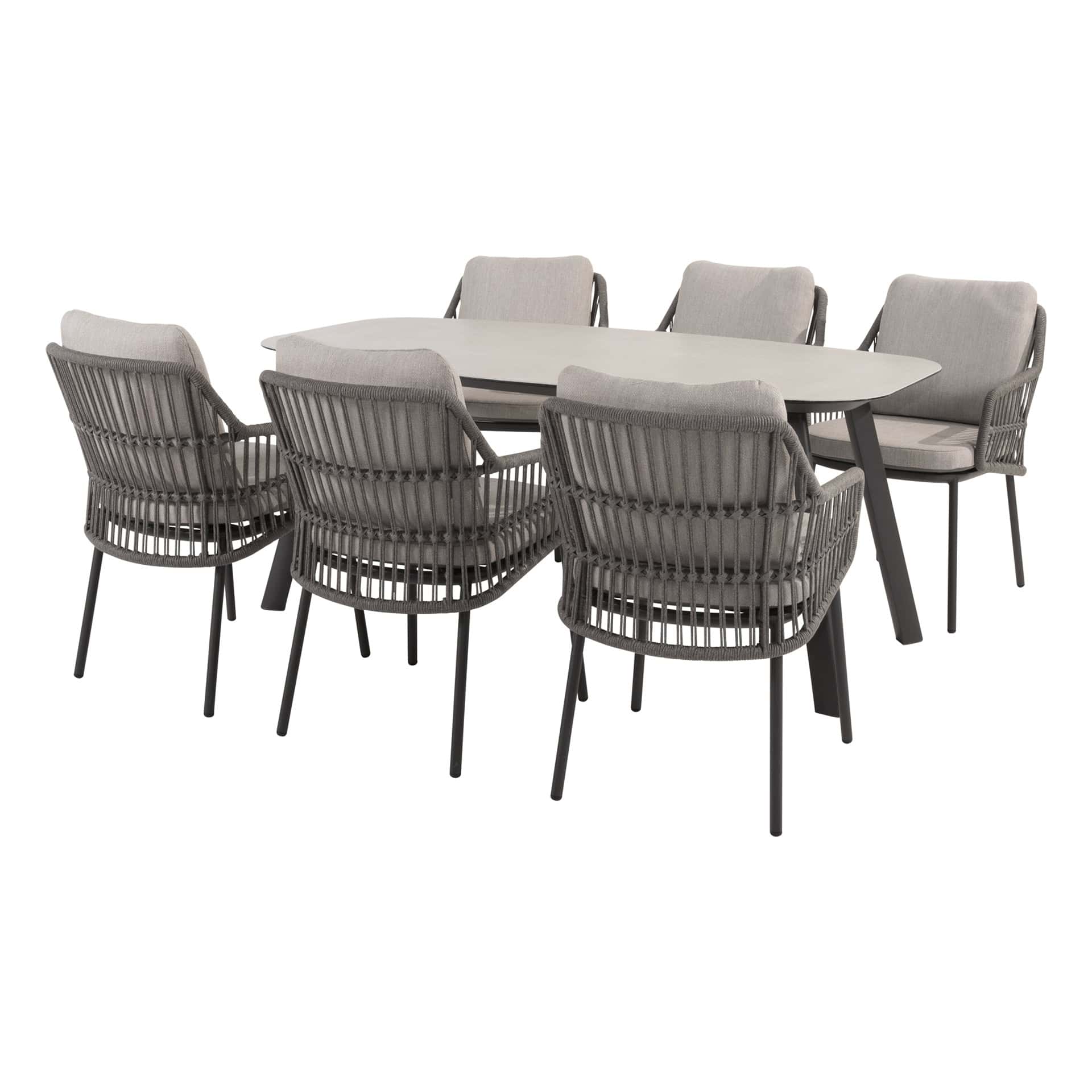 Taste 4SO Diningset Alicante-Manolo antraciet 240x103cm 7-delig