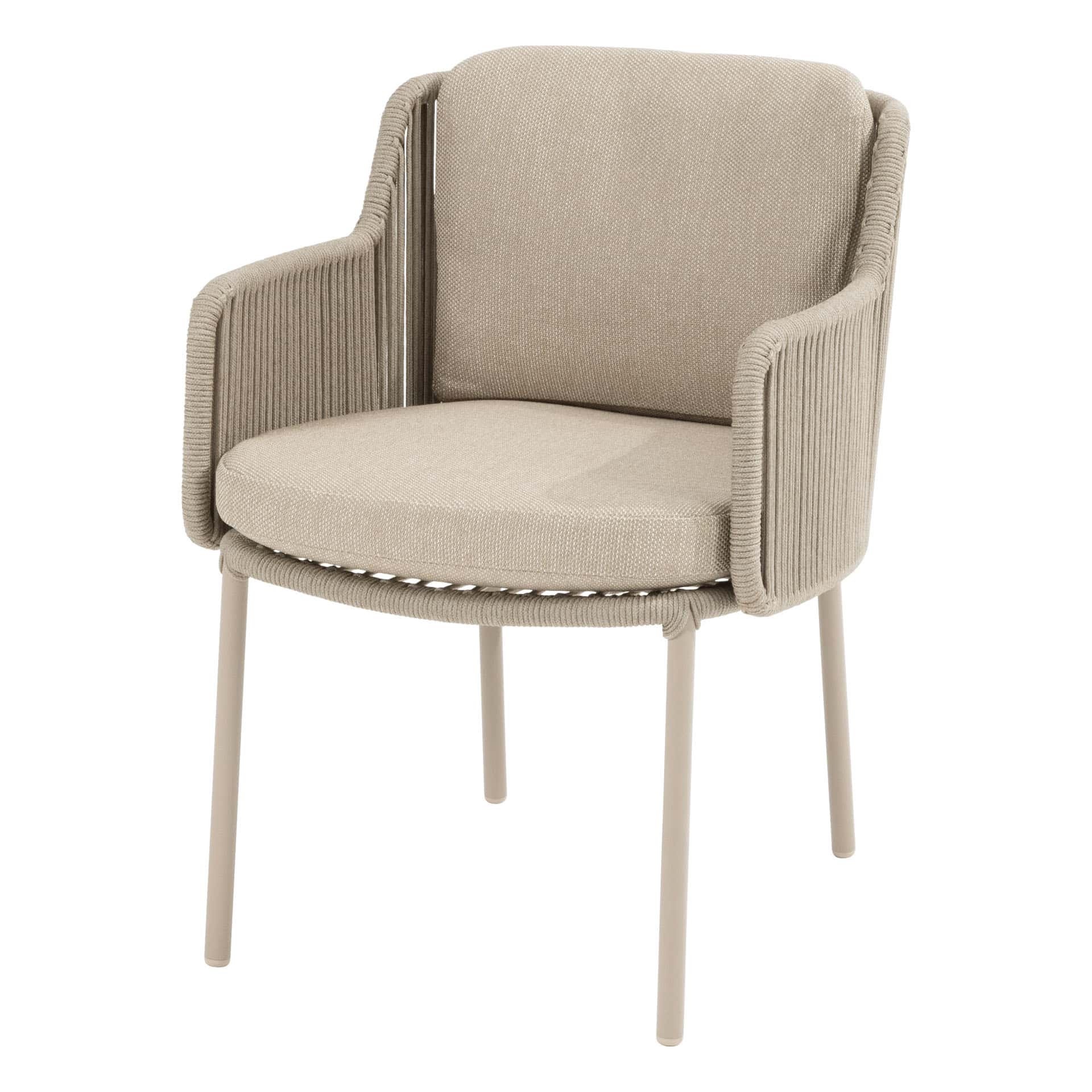 4 Seasons Outdoor Diningset Bernini latte-Prado keramiek ø130cm 5-delig