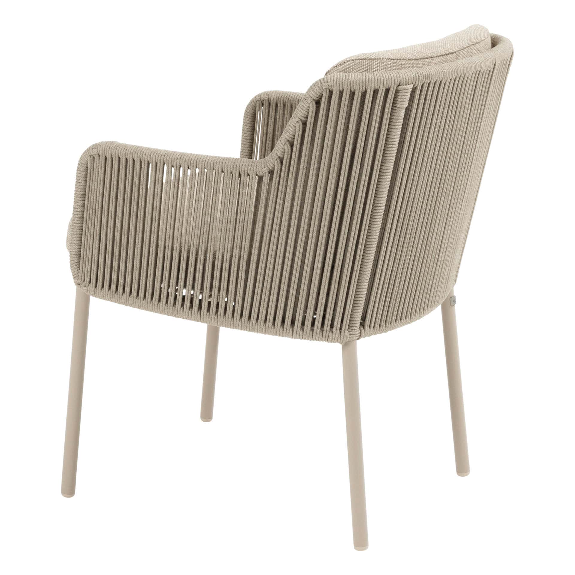 4 Seasons Outdoor Diningset Bernini latte-Prado keramiek ø160cm 7-delig