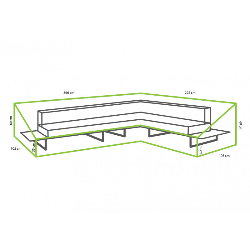 Tierra Outdoor Lounge-Set-Bezug Bora Bora – Kytsu links 366 x 292 cm