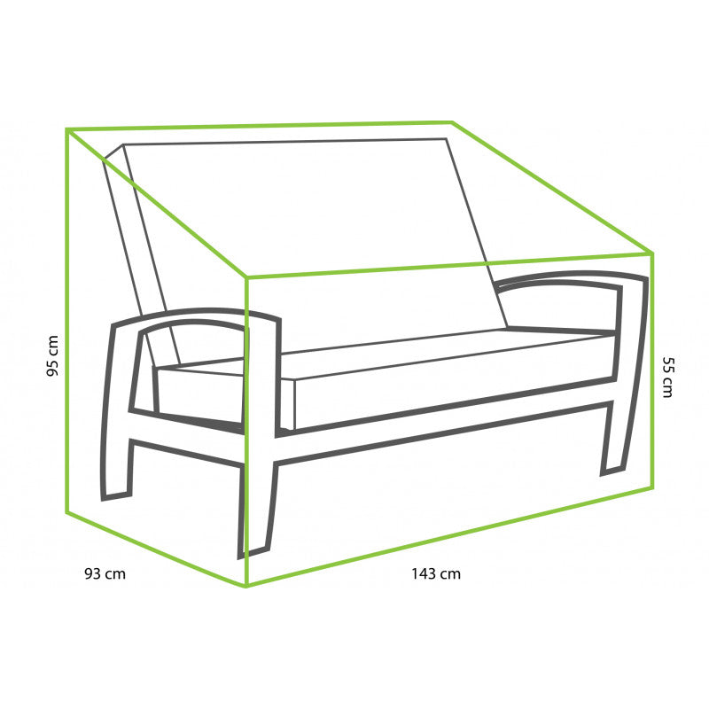 Tierra Outdoor Cover Valencia/Queens 2-Sitzer-Sofa