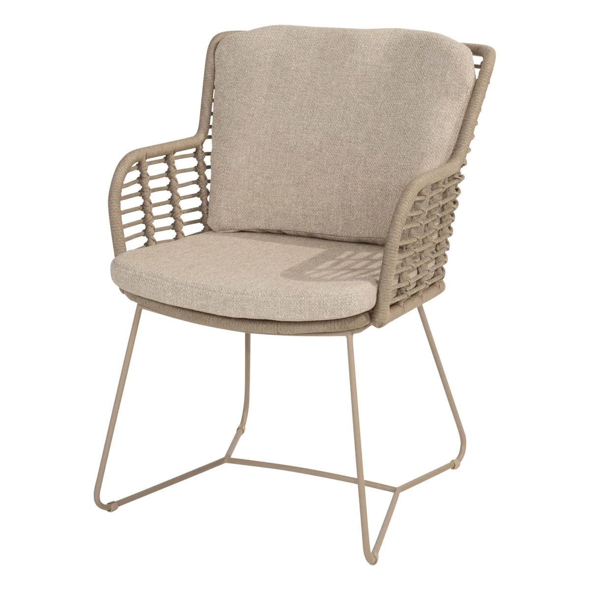 4 Seasons Outdoor Diningset Fabrice latte-Prado barrel 240x105cm 7-delig