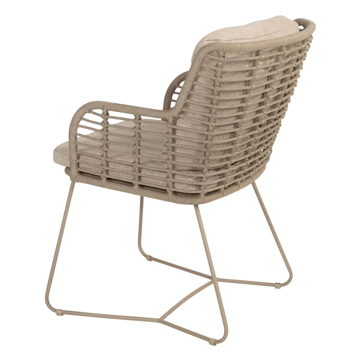 4 Seasons Outdoor Diningset Fabrice latte-Prado keramiek ø160cm 7-delig