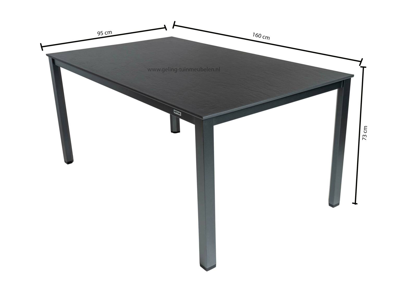 Kettler Legato Stehstuhl-Cubic Schiefer Essgruppe 5-teilig