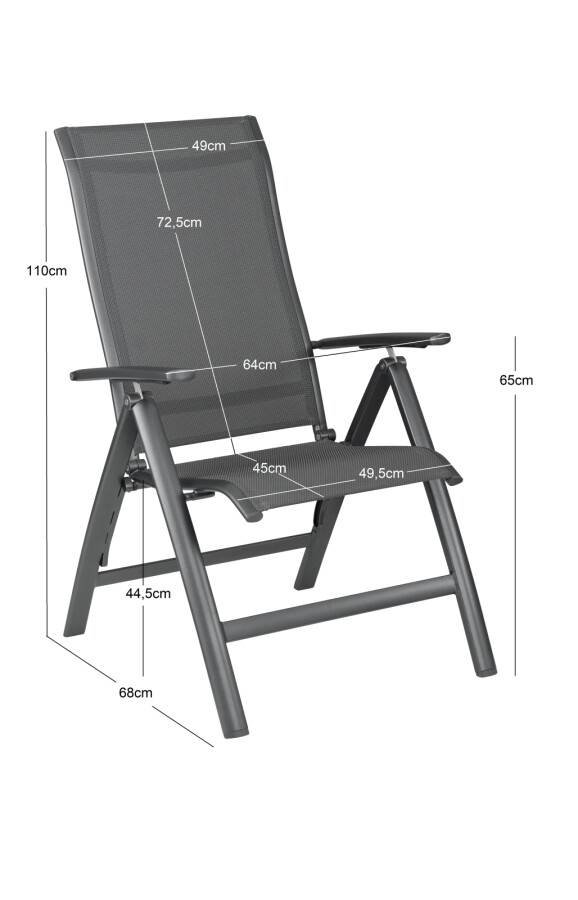 Kettler Legato Stehstuhl-Cubic Schiefer Essgruppe 5-teilig