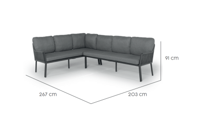 Tierra Outdoor Lounge Ecke Liv links anthrazit