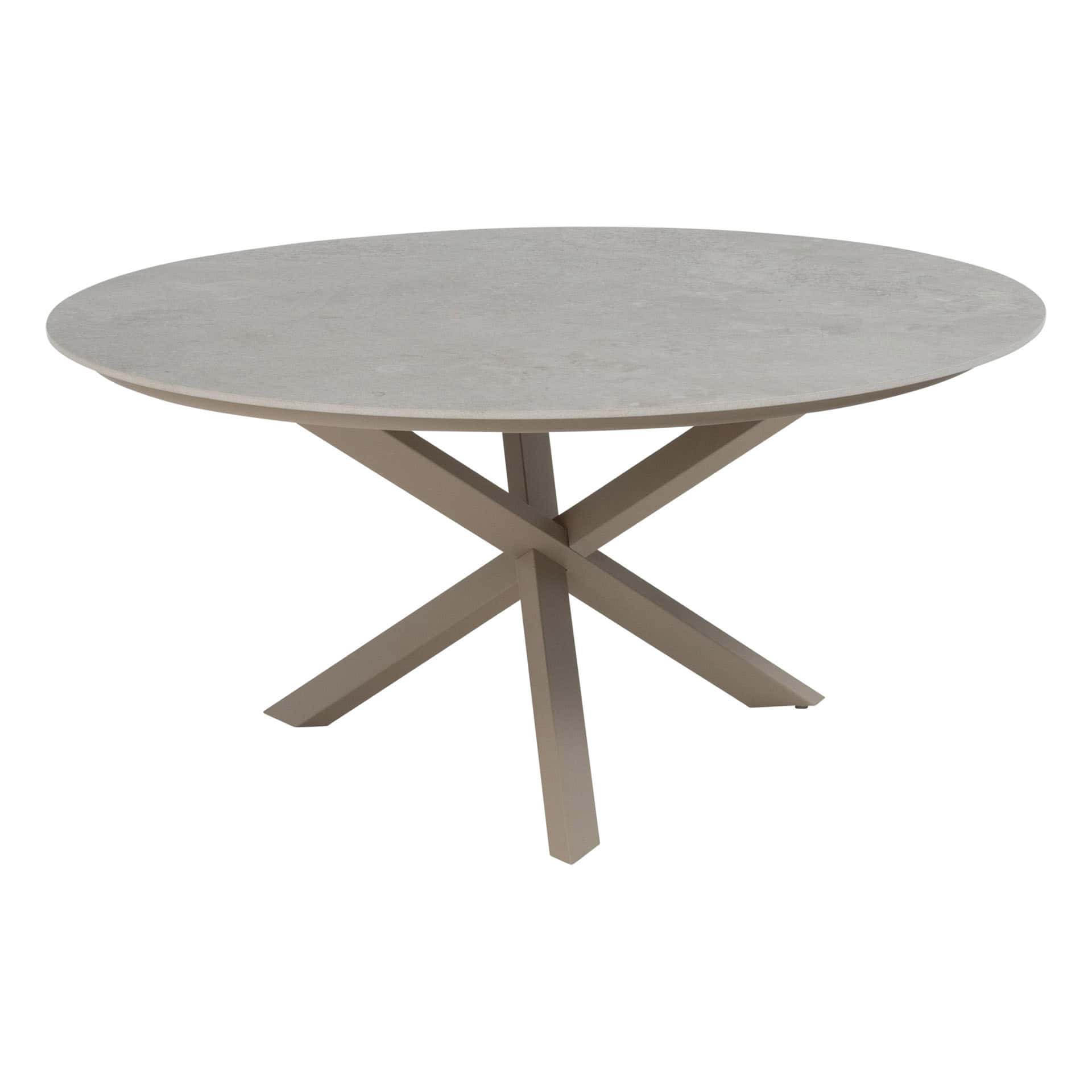 Taste 4SO Diningtafel Prado RVS/keramiek latte Ø160cm