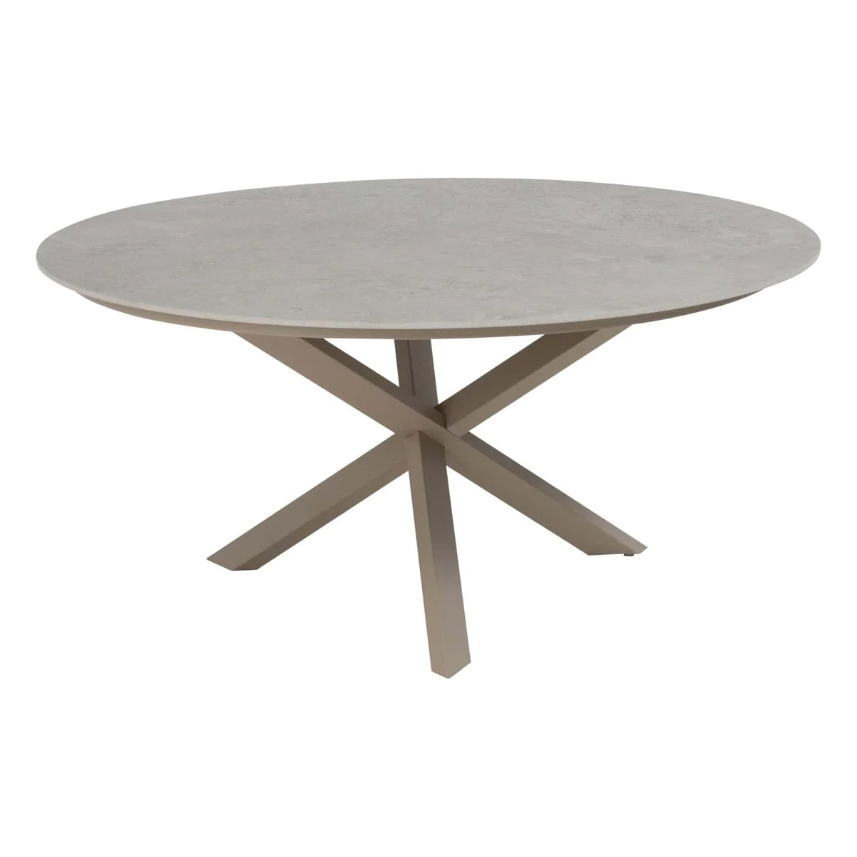 4 Seasons Outdoor Diningset Fabrice latte-Prado keramiek ø160cm 7-delig