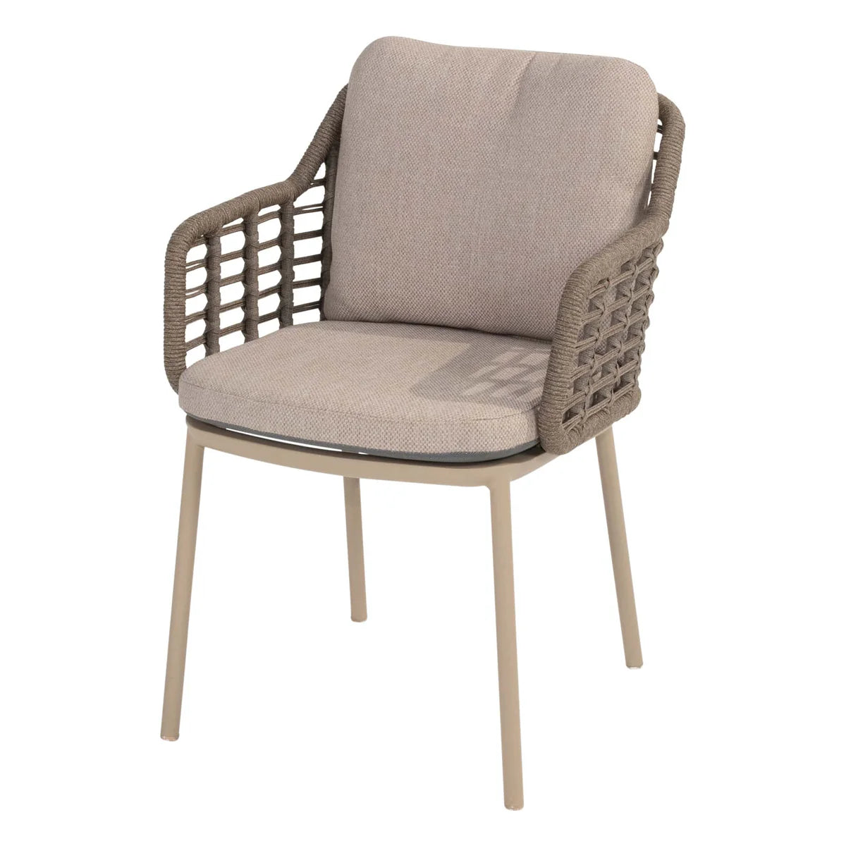 Taste 4SO Diningset Puglia latte-Prado teak ø130cm 5-delig