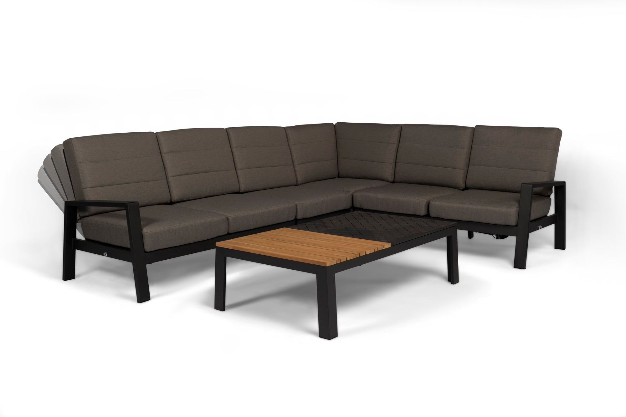 Tierra Outdoor Queens Lounge-Eckholzkohle 6-teilig