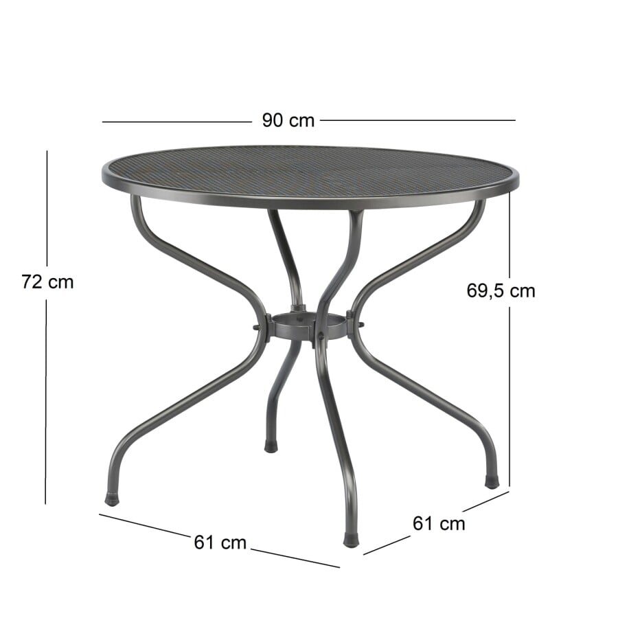 Kettler Tisch Stretch Metall Ø90cm