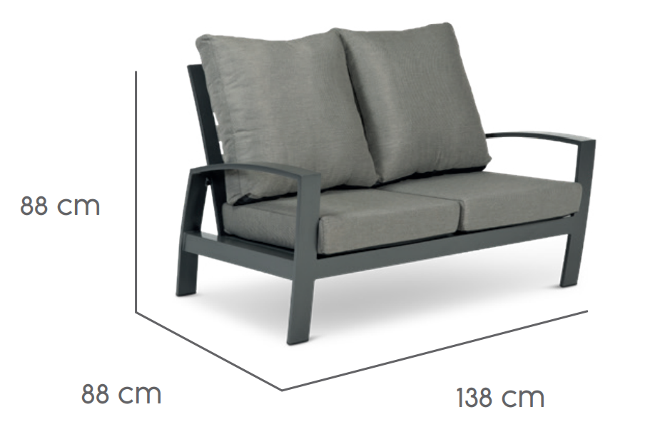 Tierra Outdoor Lounge Sofa 2-Sitzer Valencia anthrazit