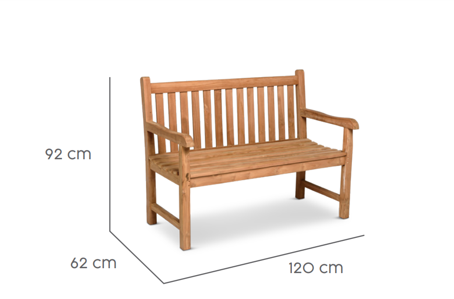 Tierra Outdoor Gartenbank Cordoba Teak 120cm