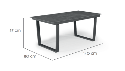 Tierra Outdoor Living Lounge-Ecke rechts anthrazit 3-teilig