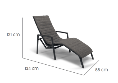 Tierra Outdoor Relaxsessel Wave Anthrazit