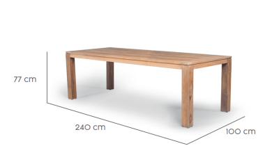 Tierra Outdoor Esstisch Alaska Teak 240x100cm