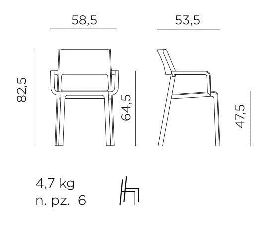 Nardi Trill Esszimmerstuhl Agave