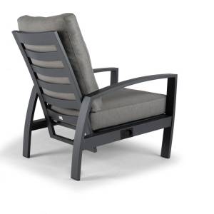 Tierra Outdoor Loungestoel Verstelbaar Valencia charcoal zijkant